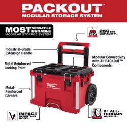 Milwaukee PACKOUT 22.1 in. Rolling Tool Box Black/Red