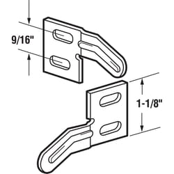 Prime-Line 0.56 in. D X 2.5 in. L Zinc-Plated Silver Steel Bi-Fold Door Aligner 2 pc