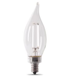 Feit White Filament BA10 E12 (Candelabra) Filament LED Bulb Daylight 40 Watt Equivalence 4 pk