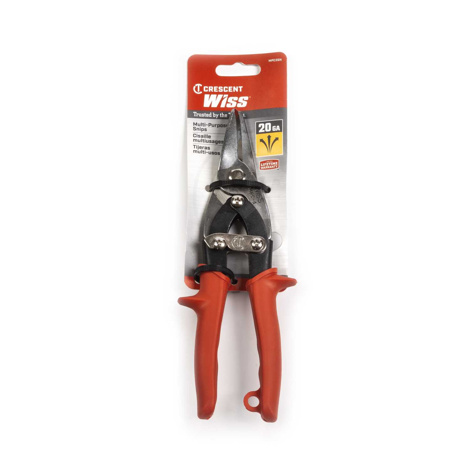 Wiss 9 in. Stainless Steel Straight MultiPurpose Snips 20 Ga. 1 pk