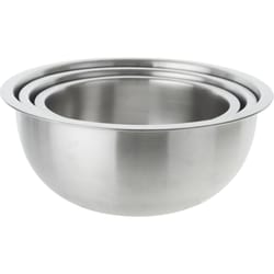 Good Cook Stainless Steel Silver Mixing Bowl Set 3 pc