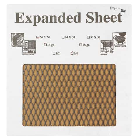 SteelWorks 24 in. 24 in. Uncoated Steel Expanded Sheet - Ace Hardware