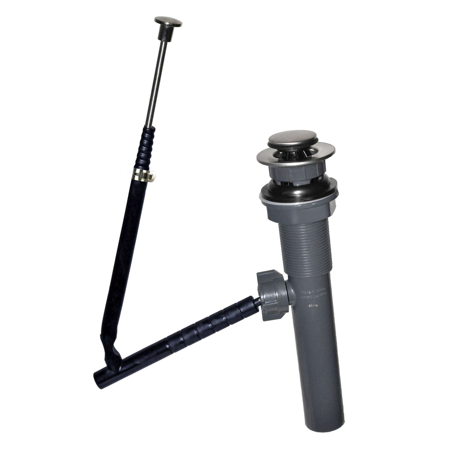 Ace 11/4 in. D Brushed Nickel Plastic PopUp Lavatory Drain Ace Hardware