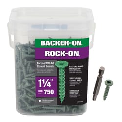 Backer-On Rock-On No. 9 X 1-1/4 in. L Star Flat Head Cement Board Screws 750 pk