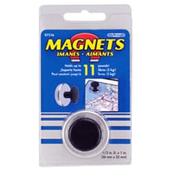 Magnet Source 1 in. L X 1.425 in. W Black Knob Magnet 11 lb. pull 1 pc