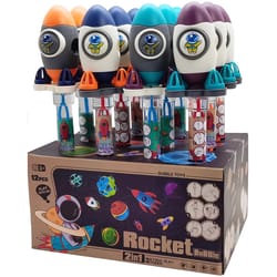 Playmaker Toys Rocket Bubble Wand Assorted 12 pc