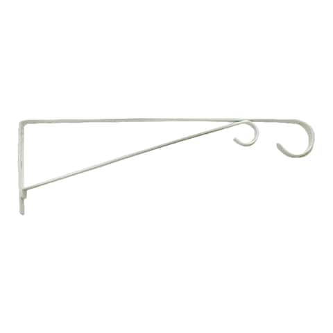 Panacea White Steel 15 in. H Straight w/Loop Plant Hook Panacea White Steel 15 in. H Straight w/Loop Plant Hook