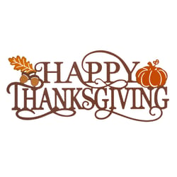 Glitzhome 10.63 in. Happy Thanksgiving Wall Decor