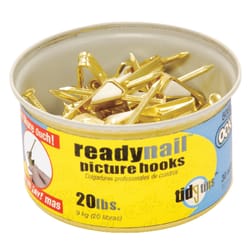 OOK Brass-Plated Standard Picture Hook 20 lb 30 pk