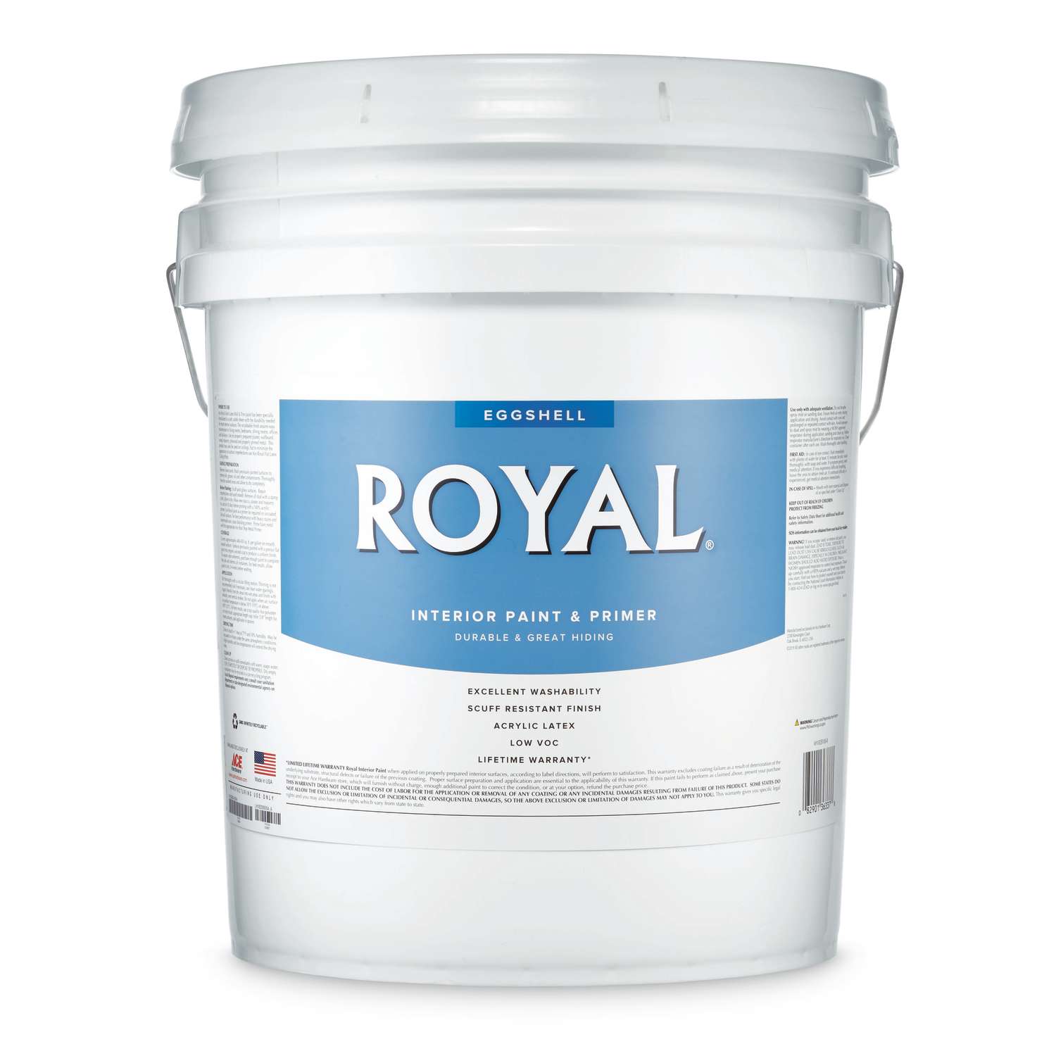 Royal Eggshell High Hiding White Paint Interior 5 gal. Ace Hardware