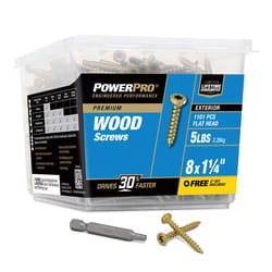 HILLMAN Power Pro No. 8 in. X 1-1/4 in. L Bronze Star Flat Head Premium Deck Screws 5 lb 1101 pk