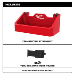 Milwaukee PACKOUT Tool Box Attachment Tool Tray Black/Red