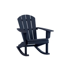 Living Accents Faux Gray Wood Frame Modern Rocking Chair