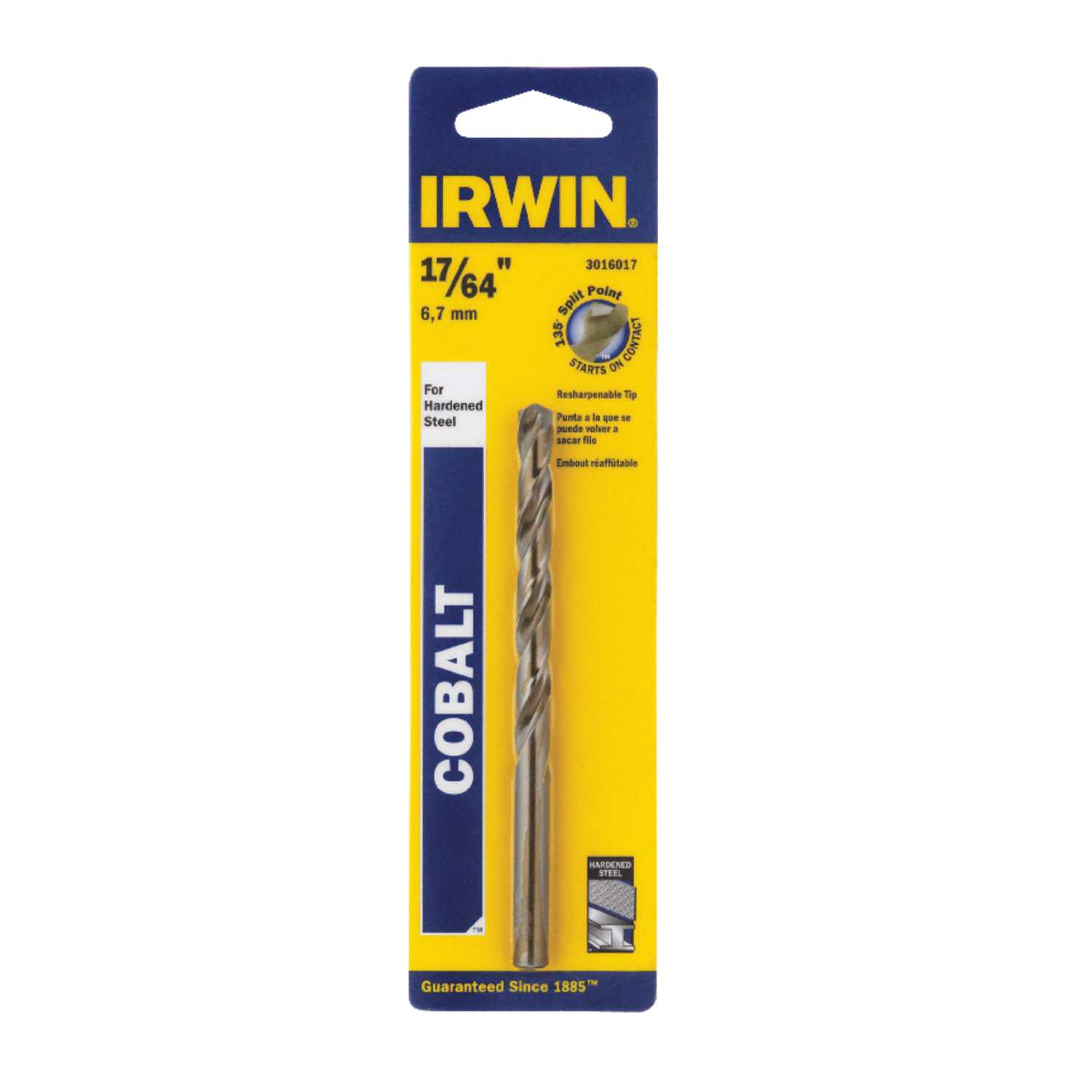 Irwin 17/64 in. Dia. x 41/8 in. L High Speed Steel Drill Bit 1 pc