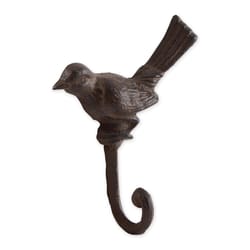 Zingz & Thingz 5.5 in. H X 1.5 in. W X 4.25 in. L Brown Cast Iron Wall Hook