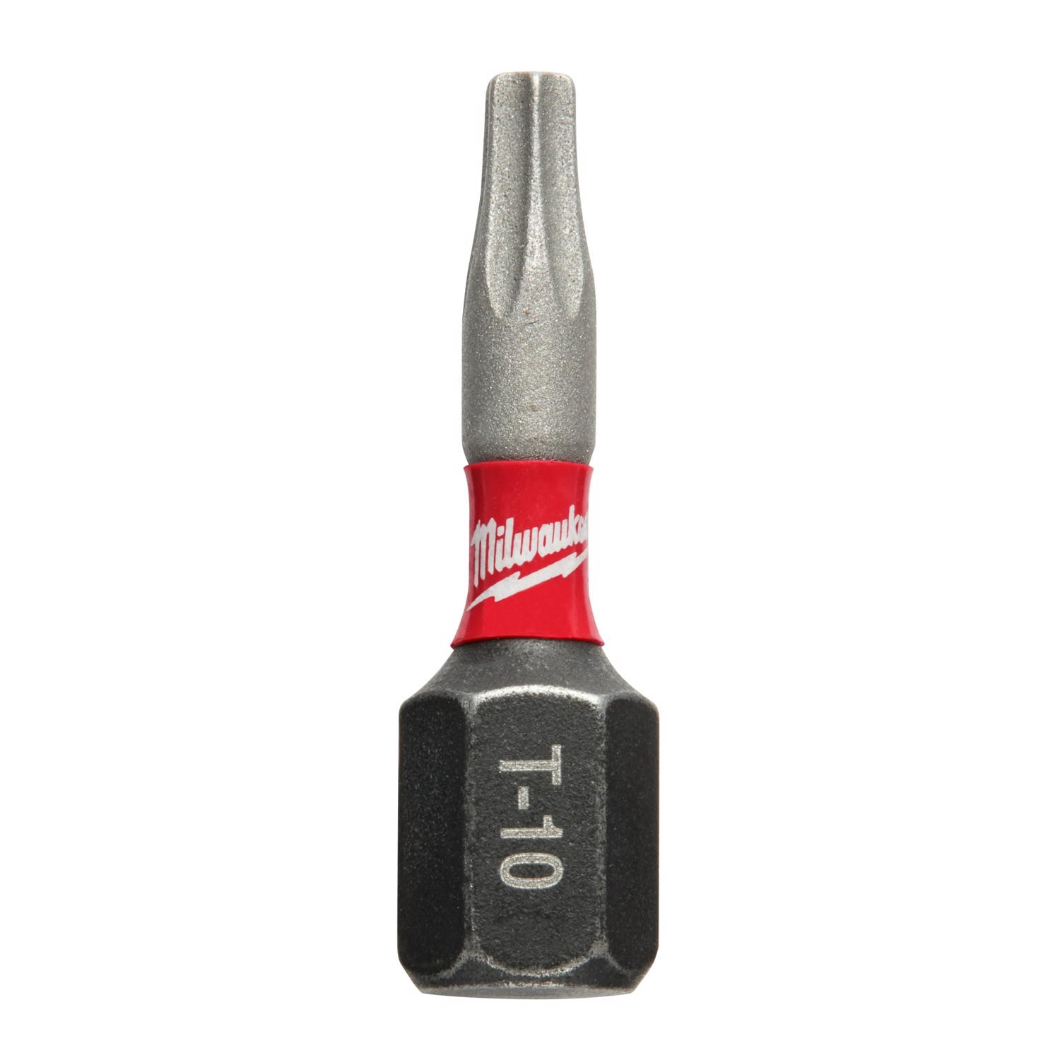 Milwaukee Shockwave Torx T10 X 1 in. L Impact Insert Bit Steel 2 pc