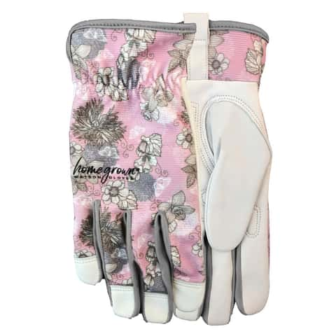 Ladies' Blue/White Goatskin Leather Garden Gloves by Midwest