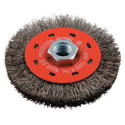 Forney 4 in. Crimped Wire Wheel Brush Metal 15000 rpm 1 pc