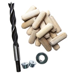 Century Drill & Tool Round Birch Dowel Kits 1/2 in. D X 1/2 in. L 20 pk