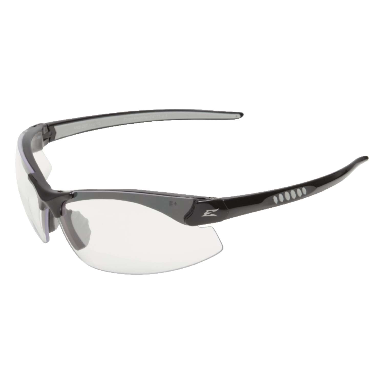 DZ111-G2 Edge Eyewear Zorge G2 Safety Glasses Clear Lens Black Frame 2-PACK 