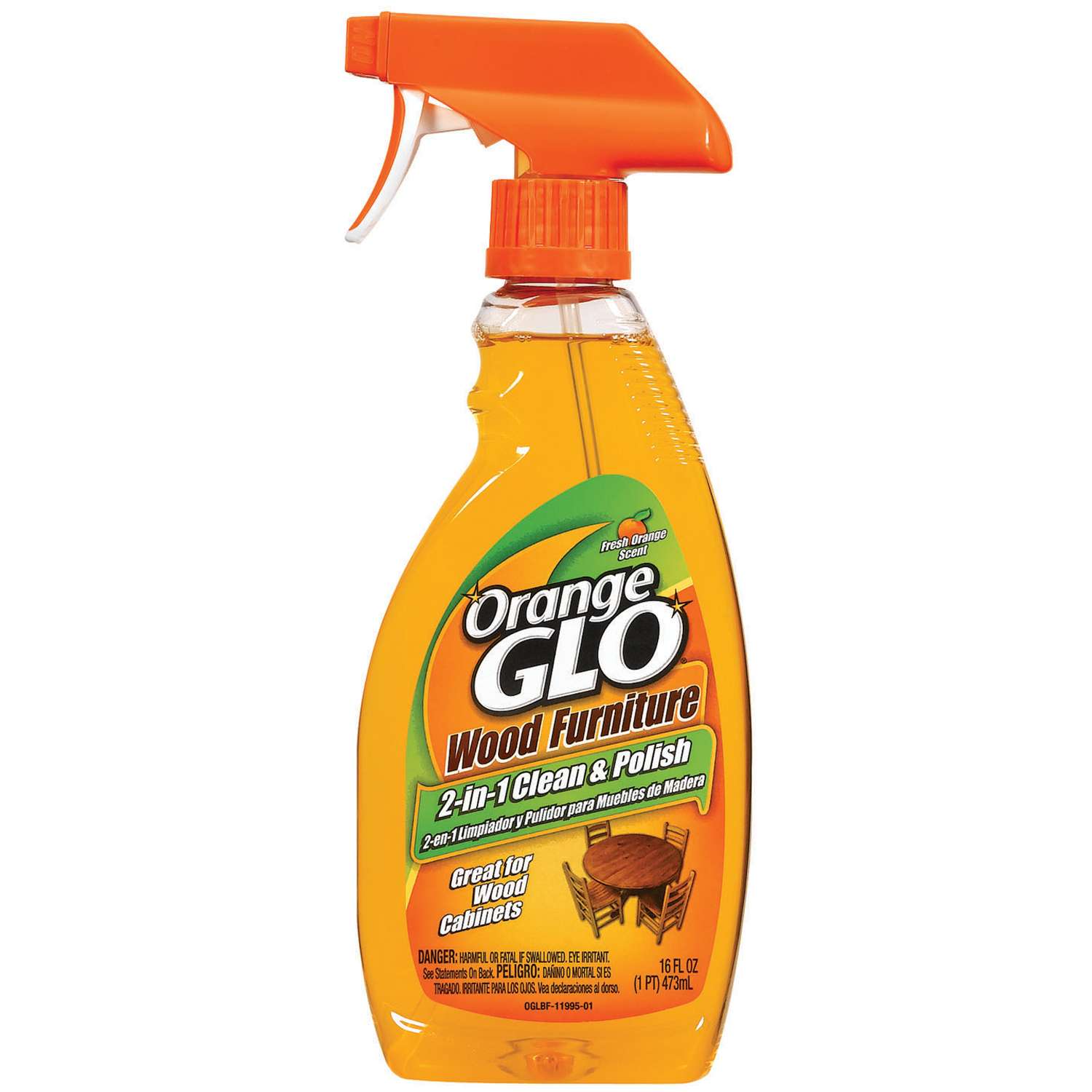 Orange Glo Orange Scent Wood Cleaner and Polish 16 oz. Liquid Ace