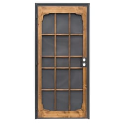 Precision 81-3/4 in. H X 35 in. W Woodguard Brown Wood Wood Screen Door