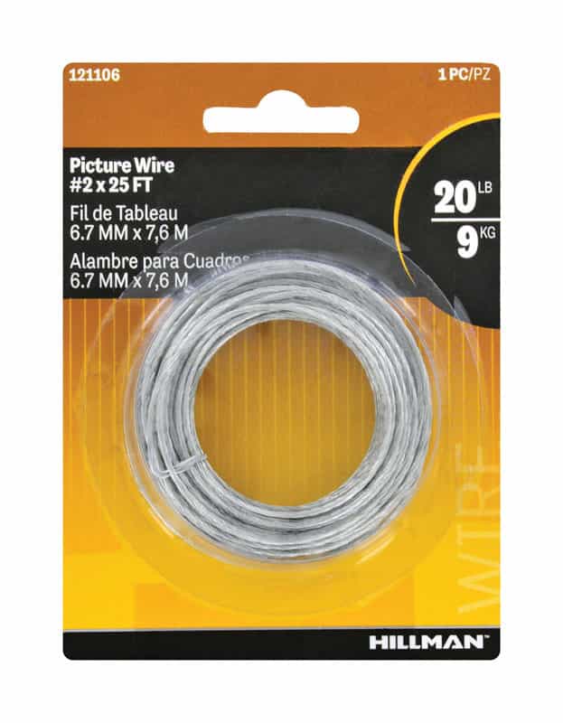 Hillman AnchorWire SteelPlated Silver Braided Picture Wire 20 lb. 1 pk Ace Hardware