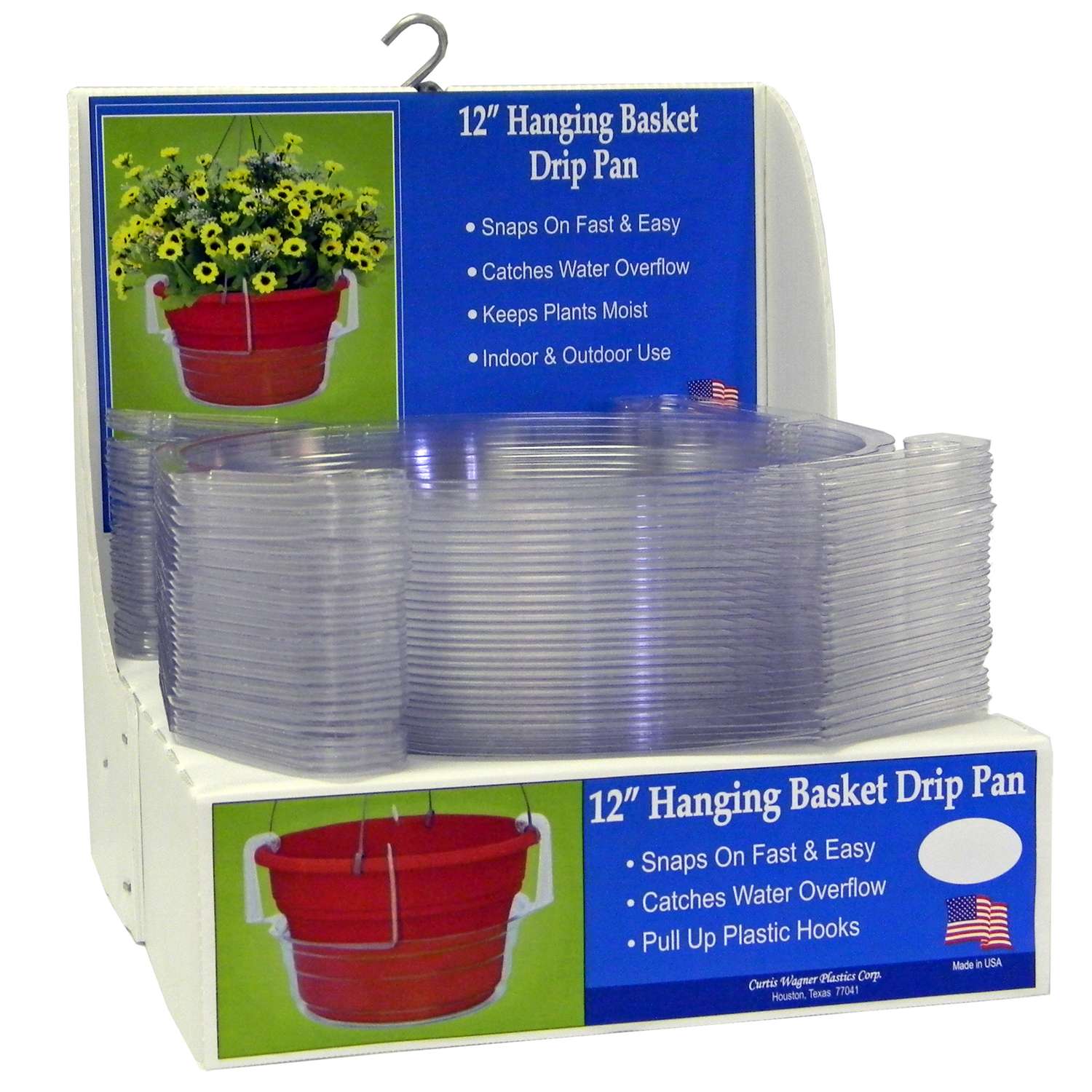 Curtis Wagner Plastics Plastic Hanging Basket Drip Pan Clear Ace Hardware
