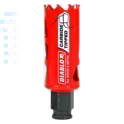 Diablo Snap-Lock Plus 1-1/8 in. Carbide Tipped 2-3/8 in. L X 3/8 in. D Hole Saw