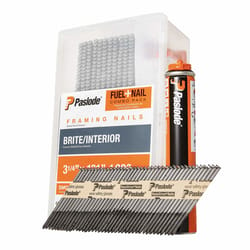 Paslode RounDrive 3-1/4 in. L Angled Strip Brite Fuel and Nail Kit 30 deg 1000 pk
