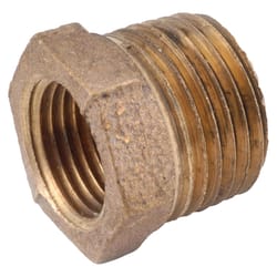 Anderson Metals 1-1/4 in. MPT 1 in. D FPT Brass Hex Bushing
