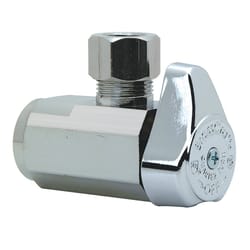 BrassCraft 1/2 in. FPT outlets X 3/8 in. Brass Shut-Off Valve