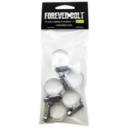 FOREVERBOLT 9/16 in to 1-5/8 in. SAE 10 Silver Hose Clamp Stainless Steel Band