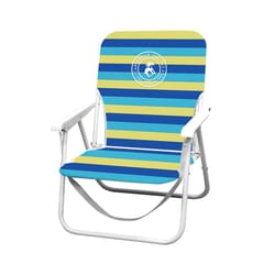 Caribbean Joe White Steel Frame Foldable Lounge Chair