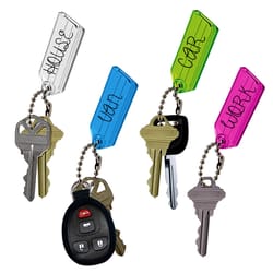 Lucky Line Metal/Plastic Assorted Ball Chain Key Tag