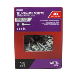 Ace No. 9 X 1 in. L Hex Washer Head Self-Sealing Screws 1 lb