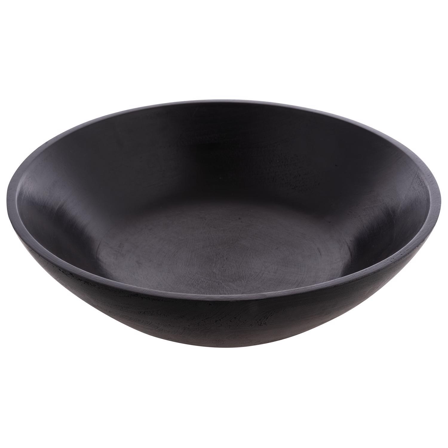 Karma Gifts Black Wood Bowl 13 in. D 1 pk Sansujyuku sansujyuku.com