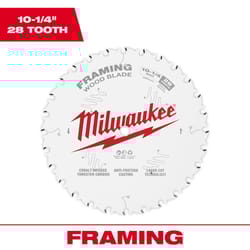 Milwaukee Heavy duty 10-1/4 in. D X 5/8 in. Tungsten Carbide Circular Saw Blade 28 teeth 1 pk