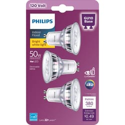 Philips MR16 GU10 LED Bulb Bright White 50 W 3 pk