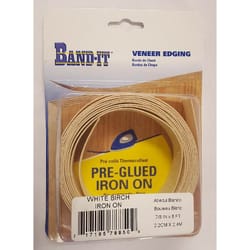 Band-It .030 in. X 7/8 in. W X 8 ft. L White Birch Edge Banding