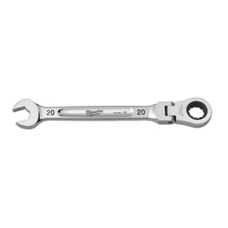 Milwaukee MAXBITE 20 mm X 20 mm 12 Point Metric Flex Head Combination Wrench 1.74 in. L 1 pc