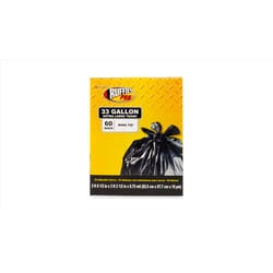 Ruffies Pro 33 gal Trash Bags Wing Ties 60 pk