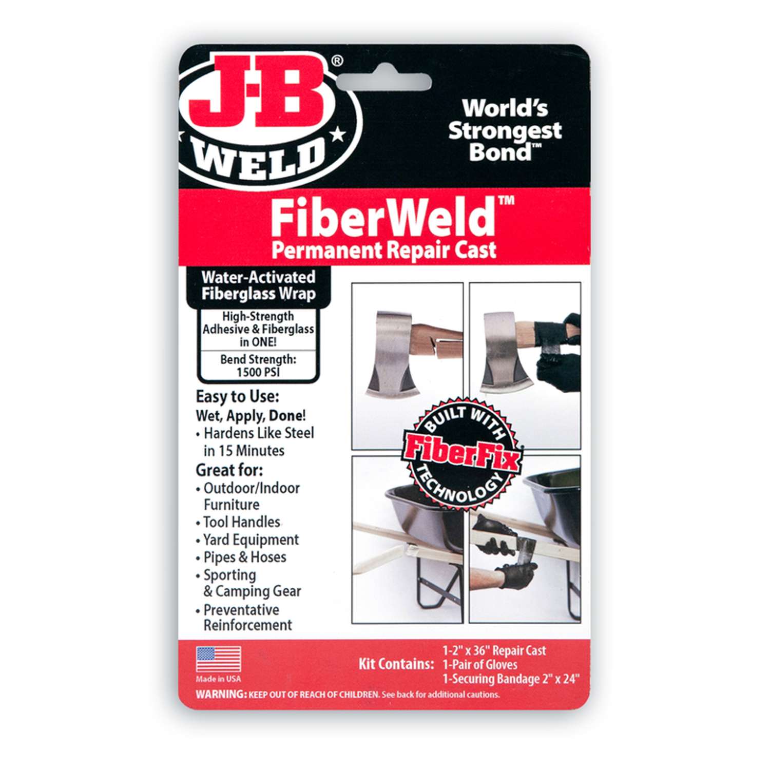 JB Weld FiberWeld High Strength Epoxy Adhesive Permanent Fabric