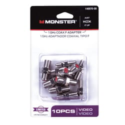 Monster Just Hook It Up F-Connector F Coax Adapter 10 pk