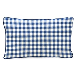 Jordan Manufacturing Blue Polyester Throw Pillow 5 in. H X 12 in. W X 16 in. L