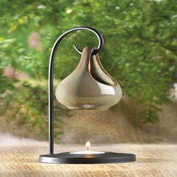 Fragrance Foundry 7.625 in. H X 4 in. L Brown Porcelain Dollop Oil Warmer