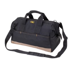 CLC 8.5 in. W X 10 in. H Polyester Tool Bag 22 pocket Black/Tan 1 pc