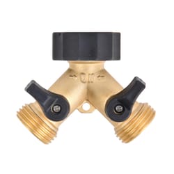 Compatible Metal Body Garden Hose Splitter, 2 Way Y Hose Splitter Connector  