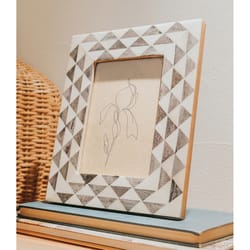 Matr Boomie Varuna Gray Bone Picture Frame 9.5 in. H X 7.5 in. W