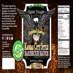 Croix Valley Kansas City Style BBQ Sauce 12 oz